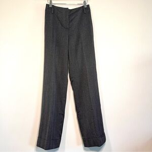 Ann Taylor Grey Herringbone Tweed like Women’s Cuffed Trousers Size 2